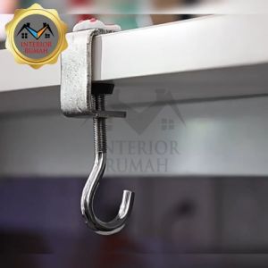 Gantungan Meja Klip Besi Serbaguna Lepas Pasang Universal Hook Kait Meja