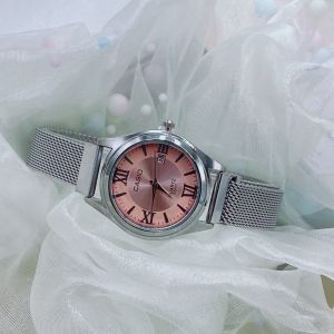 นาฬิกาข้อมือคาสิโอ้ แฟชั่นสำหรับผู้หญิง สายแม่เหล็ก ปรับขนาดได้ มีวันที่ ราคาถูกพร้อมส่ง