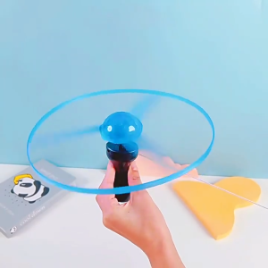 Chong chóng bay phát sáng có dây kéo đĩa bay phát sáng led nhiều màu đồ chơi ngoài trời cho bé