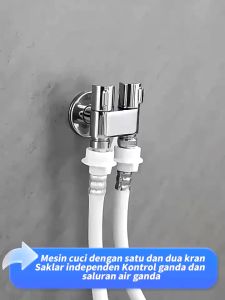 Kran Shower Cabang Mesin Cuci Otomatis FREED T1533 Kran 2 Cabang Shower