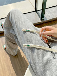 LANGPIN | High Waist Thin Ice Silk Wide Leg Pants Womens Summer Sport Trousers Loose Long Floor Length Slimming Pants Nylon Rayon Spandex