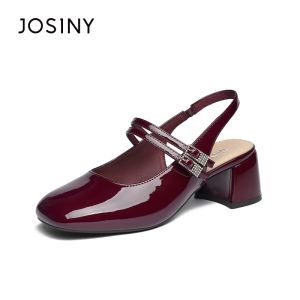 Josiny | French Style Versatile High Heel Vintage Peep Toe Flat Shoes
