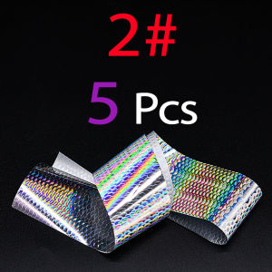 5Pcs Holographic Fish Scale Stamping Foil 50x4cm DIY Fishing Lure Tape Iridescent Laser Foil for Jig Spoon Hard Bait Lure Making
