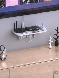 Kệ wifi treo tường Kệ máy chiếu Giá để camera chất liệu gỗ cao cấp chống nước  5.0