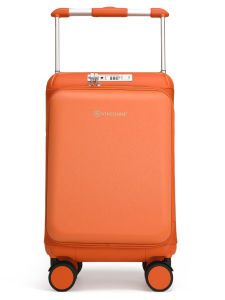 Womens Multi-Functional 20 Inch Carry-On Suitcase with Wide Pull Rod And Password Lock Travel Luggage Spinner Wheels