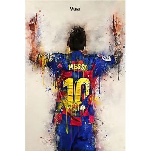 Thời Trang Hiện Đại Thể Thao Thẩm Mỹ HD Canvas Poster In - Messi Ronaldo Ngôi Sao Bóng Đá Nghệ Thuật Treo Tường Cho Phòng Ngủ Gia Đình Trang Trí Phòng Khách