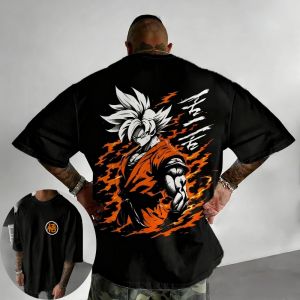 Bandai | 2026 Fashion New Summer Dragon Ball 40th Anniversary Cool Wukong Print 3D Flower Fashion Quick Drying T-shirt Street Wear Y2k