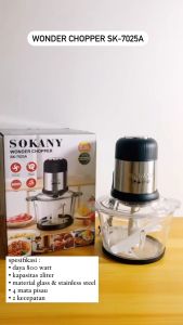 Chopper Blender Penggiling Bumbu Daging Sayuran Buah Kapasitas 2 Liter Sixma SK-7025A