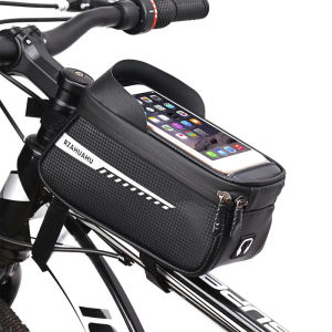 Bicycle Front Beam Bag Front Tube Cycling Bag Bicycle Waterproof Phone Case Holder Touchscreen Waterproof Saddle Bag Accessories