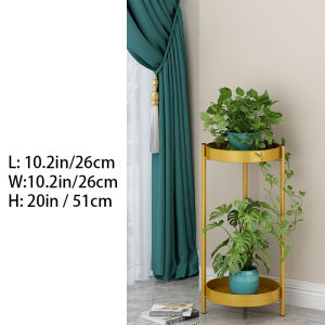 OKASUMI【COD】Local Delivery Iron Plant Rack Display Shelf Golden Simple INS Flower Rack plant stand Living Room Potted Display Rack Foyer decorated with flower pot rack