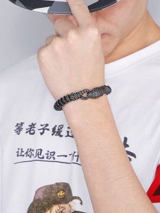 Exquisite Titanium Steel Bracelet for Men Vintage Design Zodiac Snake Stainless Steel Fashion Accessories Snake Shaped Bracelet