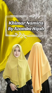 Baru Azamka Hijab Khimar Namira AZ 78 Kerudung Instan GreenLime Ceruty Premium