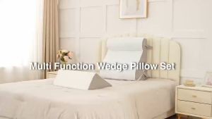 หมอนกันกรดไหลย้อน ในเซ็ตมี 4 ชิ้น ปรับความชันได้ตามใจ มีหมอนรองคอ นอนได้หลายท่า องกันกรดไหลย้อน นอนกรน ส่งเสริมการไหลเวียนของเลือด วัสดุไฮเปอร์เมมโมรี่โฟม รองรับตั้งแต่หัวจรดเท้า