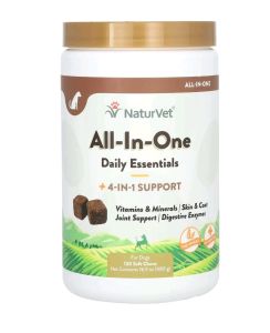 Naturvet ~All-In-One Daily Essentials + 4-In-1 Support For Dogs 60 Soft Chews 8.4 oz (240 g)