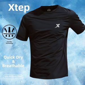 XTEP | Breathable Quick-Drying Mens T-Shirt for Summer Exercise
