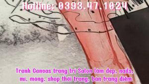 Tranh decor phòng ngủ phòng khách bàn trang điểm thời trang dễ thương đáng yêu chất liệu vải canvas đã có khung tặng đinh treo