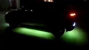 SEAMETAL 4Pcs Car Underglow Neon Accent Strip RGB Colored Decorative Light Sound Active Underbody Atmosphere Lamp APP Control