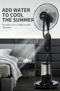 Misting Fan Air Circulation Fan Air Cooler Stand Fan Air Humidifier 4L Water Tank Electric Fan Inverter with Remote Control Air Cooling Fan