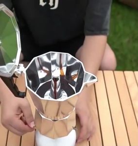 โมก้าพอท กาต้มกาแฟ หม้อต้มกาแฟ mokapot หม้อต้มกาแฟแรงดัน เหมาะสำหรับในบ้าน ร้านขายกาแฟขนาดเล็ก100ml 150ml 300ml 450ml ใช้กับเตาไฟฟ้าได้ MindCoffee