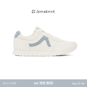 Aerostreet 37-40 Almond Natural Biru Pastel - Sepatu Sneakers Wanita