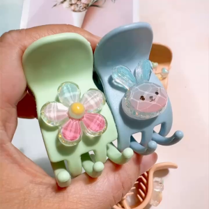 Set Kẹp tóc càng cua charm capybara gấu dâu hồng lotso losto nâu sữa TIMSTORE