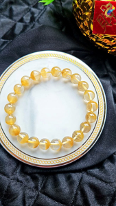 Collection Grade Rare Wealth Bowl Yellow Rabbit Hair / With Azeztulite Bracelet