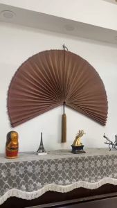 Quạt mành tre BEMIAO trang trí tường nâu đất quạt decor trang trí nhà cửa phòng ngủ phòng khách