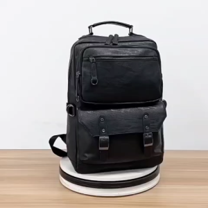 TAS RANSEL KULIT/ TAS RANSEL KERJA PRIA WANITA IMPORT MUAT LAPTOP 15 INCH 3015#