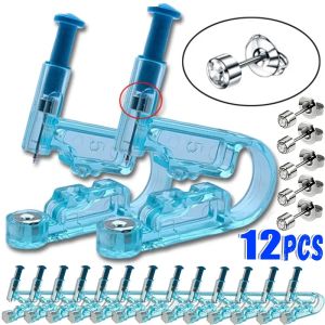 12Pcs Disposable Painless Ear Piercing Gun Healthy Sterile Puncture Kit without Inflammation for Ear Nose Lip Piercing Body Jewelry Tool