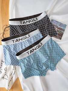 Ice Silk Men Underwear Breathable Boxers Summer Thin Trendy Stylish Comfortable Youth Underpants Boys Shorts