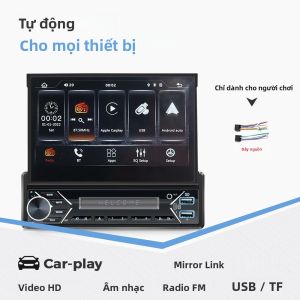 Đầu CD Xe Hơi MEKEDE 1Din 7 Inch Màn Hình Cảm Ứng Thu Vào Với CarPlay Không Dây Android Auto Mirror Link USB BT Cho Xe Hơi Đa Năng