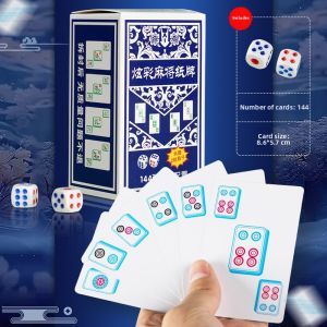 Portable Travel Mahjong and Poker Set 144pcs