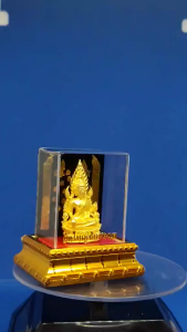 Thai Most Beautiful Elegent Buddha Rooplor Phra Phuttha Chinnarat(Success Buddha) Mini BuchaWat Yai ChaiMongKhun 泰國最完美優雅高贵佛祖像「金娜啦佛祖」成功佛(最灵愿佛祖之一又称双龙佛由于后面有两条火龙，也叫火龙佛祖)迷你供奉式小金身