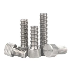GUWANJI | 304 Stainless Steel Round Thumb Screw Single Head Knurled Flat Head Screw