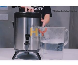 HOMYNEST Termos Milk Tea Bucket Stainless Panas Dingin Serbaguna Dengan Keran Ukuran 6 8 10 12 Liter