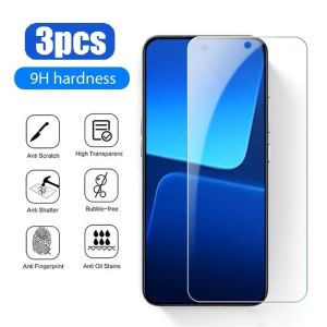 3Pcs Tempered Glass For Redmi Note 13 12 Pro Redmi Note 13 12 13C 12C Cover Glass Screen Protector