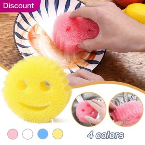 Dishwashing Sponge Cloth Strong Scouring Pad Miracle Sponge Household Kitchen Bathroom Magic Cleaning Wipe (Random color)