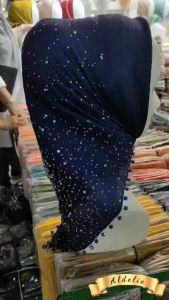 Hijab Pesta Simple Mewah Instan Motif Payet Swaroski Model Belakang Bahan Gliter Kilat Bukan Bahan Biasa Jilbab Kondangan Ibu Ibu Terlaris Pasangan Gamis Abaya Kerudung Seragam Besanan Putih Material Mudah Dibentuk BTB