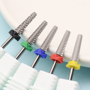1Pcs Long Mini 5-in-1 Professional Tungsten Carbide Nail Drill Bits Unscented Tapered Milling Cutters For Gel Acrylic Removal