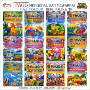 BUKU PAUD - MENGENAL DAN MEWARNAI FULL COLOUR