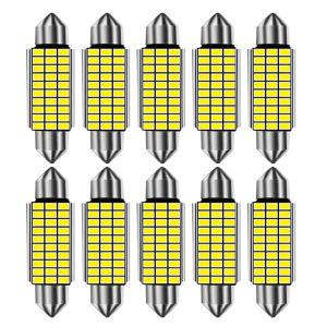 10pcs Error Free 10x C5W C10W LED Bulb 31 36mm 39mm 41 Interior Reading Light Festoon Auto Dome License Plate Luggage Trunk Lamp