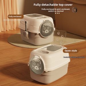 Large Semi-enclosed Top Entry Litter Box