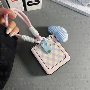 Foldable Pink Grid Phone Case with Hand Rope for Xiaomi Mixflip Huawei Nova Samsung ZFlip6/5 Honor MagicV And Other Models