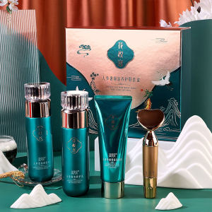 Luxurious Ginseng Nutritious Skincare Set Moisturizing Repairing Hydrating Cleanser Lotion Cream Combination Custom Gift Box