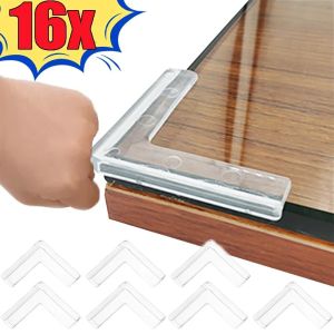 Polocat 1-16PCS Edge Corner Anti-collision Protector Transparent Silicone Windows Right Angle Crash Pads Desk Corner Protection Covers