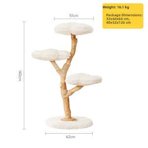 Cmisstree | Large Space-saving Cat Tree Jump Platform Integrated Luxury Wood Cat Rack