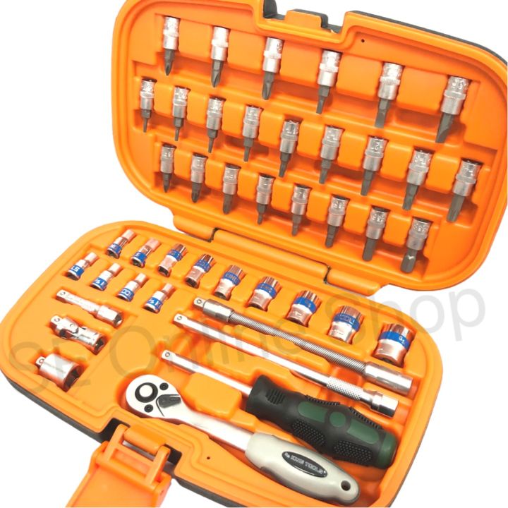 GS King Tools 1/4”Dr 44pcs Socket Set (Made In Taiwan) Lazada