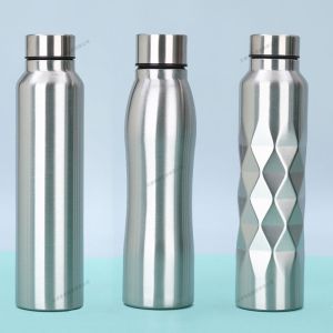 1/2/3Pcs 1000ml Stainless Steel Sport Water Bottles Single-layer Rugged Water Cup Metal Flask Drinkware for Camping Sports Gym