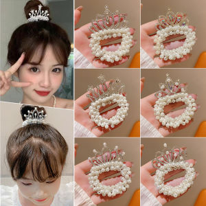 เจ้าหญิงมงกุฎผมผูกสําหรับสาววงผมมุก น่ารัก เครื่องประดับผมเด็กแฟชั่นเครื่องประดับ < Ne1> แหวนผมมุก