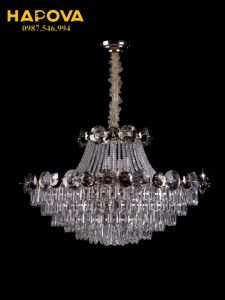 Đèn chùm pha lê 3 chế độ ánh sáng D800x1200 HAPOVA 1823